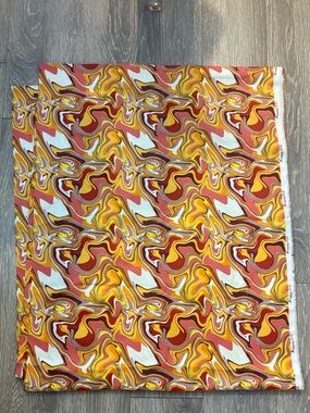 VNTG Keepsake Calico Joann Quilting Cotton - 2.8 Yards - 70s Psychedelic Retro